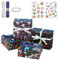 4 Bögen Spiele-Geschenkpapier für Jungen 70 X 50 cm, Geschenkpapier Geburtstag Junge, Videospiel-Geschenkpapier für Videospiel-liebhaber, und 1 Rolle Doppelseitiges Klebeband, 2 Bänder und 2 Aufkleber