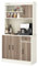 GIANTEX 180 cm Küchenschrank, Küchenbuffet Buffetschrank mit Arbeitsplatte, Hochschrank Küche, Vitrinenschrank Aufbewahrungsschrank mit 4 verstellbaren Regalen, Vorratsschrank Mehrzweckschrank