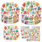 50 Stück Bunte Partygeschirr Set,Partygeschirr Geburtstag,Kindergeburtstag Geschirr Set,Kindergeburtstag Deko,Geburtstag Deko,Mit Teller Becher Servietten,Party Geschirr für 10 Gäste
