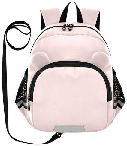 ODAWA Little Boy Rucksäcke Kleinkind Mineral Violet Kinderrucksäcke Schulrucksack für Mädchen, Misty Rose, Medium