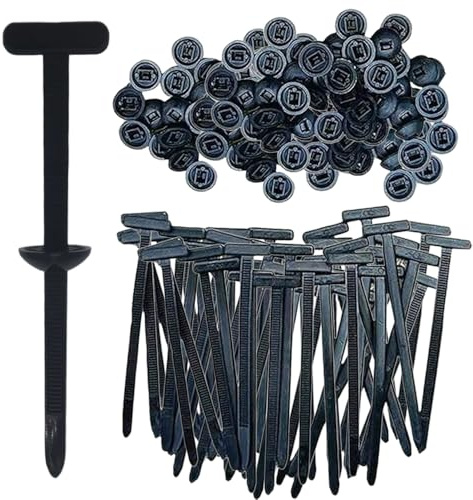 Nylon Universal Cable Tie Buckle, Cable Clips Robust, Lang Kabelbinder Schwarz Selbstsichernd, Kabelbinder, Heavy Duty Self-Locking Nylon Zip Ties Holder, Werkzeug für Tägliche (100pcs)