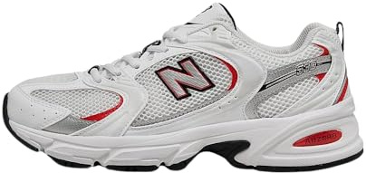 New Balance Herren/Damen Sneakers Oxford, Rot/Weiß, 6.5 Women/5 Men