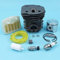 Szwaldaper Kit de piston de cylindre de 45 mm, filtre à air, soupape de décompression, interrupteur d'arrêt, for Husqvarna, 353 351 350 346 XP 345 340, conduite de carburant de tronçonneuse Kit d'inte