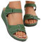 Sandales et Nu-Pieds Femme - Crochet et Boucle Réglables Sandales de Marche Confortable Orthopédique Chaussures Plateforme Scratch Chaussure Respirantes Bout Ouvert Sandale de Plage