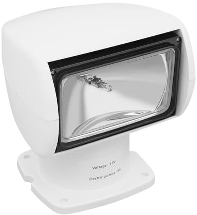 GramStudio Projecteur de bateau 12 V 100 W 4300 K Projecteur de recherche LED avec télécommande IP65 pour yachts, bateaux, bateaux de croisière, bateaux de pêche