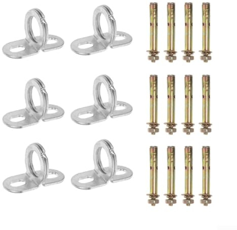 Heavy Duty Ceiling Hooks 6 Pack Iron Load Bearing Hanging Hook with Screws for Chandelier Flower Pot Swing Indoor Outdoor Safe Secure Installation Silver 8.8cm