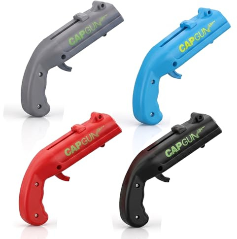4 Pcs Cap Gun, Capgun Decapsuleur biere mortier, Décapsuleur lanceur de capsule pour Maison de Lanceur de Bouteilles de Fête de Bar