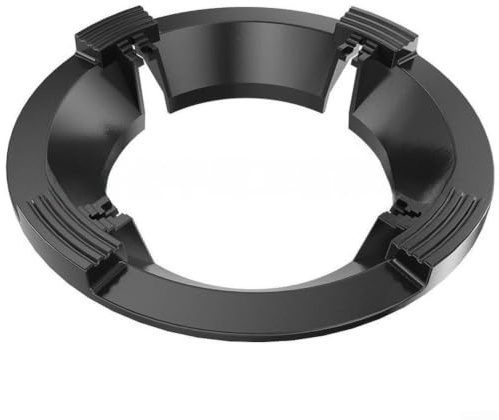 LUCKCDUO Cast Iron Stove Burner Support Ring 25cm Four Claw Windproof Flame Concentrator for Gas Hob Wok Pan Pot Stand Kitchen Cooktop Accessory Black Finish(2 Pieces)