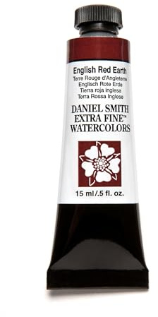 Daniel Smith Extra Fine Watercolor Paint, 15ml Tube, English Red Earth, 284600137