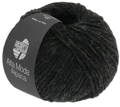 LANA GROSSA Alta Moda Alpaca | Kettengarn aus Alpaka (Baby) | Handstrickgarn aus 90% Alpaka (Baby), 5% Schurwolle (Merino) & 5% Polyamid | 50g Wolle zum Stricken & Häkeln | 140m Garn 13