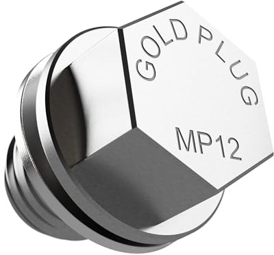 GoldPlug M10x1.25 | MP12 | USA | Magnetic Drain Plug | Stainless | Fits All Yamaha Grizzly/Kodiak Front Differentials | SW07 Washer Included |