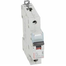 407648 Disjoncteur Unipolaire 3a - 1p Courbe C - 6/10ka - à Vis - Legrand Dx3
