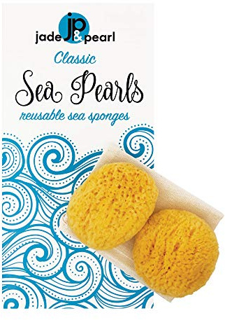Sea Pearls- Classic Reusable Sea Sponges- Medium 2-Pack