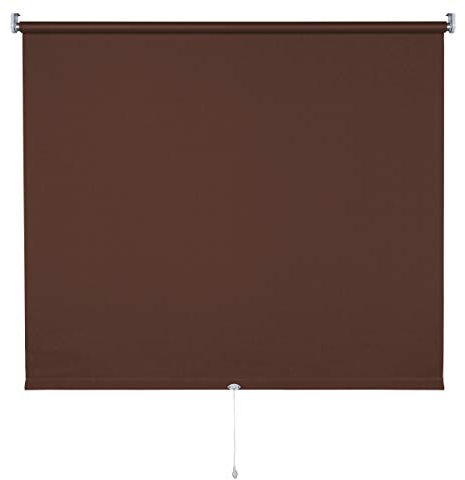 deko-raumshop Verdunkelungsrollo Springrollo Mittelzugrollo Rollo Breite 60 bis 200 cm Stoff lichtundurchlässig verdunkelnd abdunkelnd Fenster Sonnenschutz Hitzeschutz (80 x 180 cm, Cappuccino)