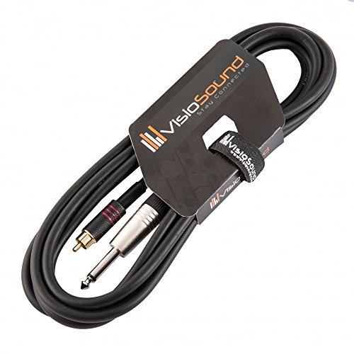 6.35mm 1/4 Mono Jack Plug to Single RCA Phono Audio Lead/Signal/Patch Cable 3m
