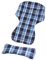 Gesslein Loop Set 341 Sitzauflage Kinderwagen, Wendeeinlage für Sommer & Winter, universel, Tencel atmungsaktiv & Schild Tragetasche C1/C2/Trend |blau