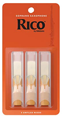 Rico Organic Soprano Saxophone Reeds, Strength 2.0, Pack of 3