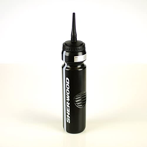 Sherwood SWD Trinkflasche 1.0 Liter mit Trinkhalm, Farbe:schwarz
