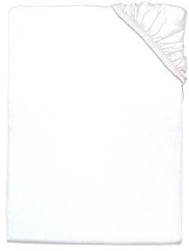 Kinzler C-10031/00 Baumwoll-Satin Spannbettlaken Uni 100x200 cm, Weiss