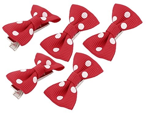 Sourcingmap Haustier Hund Dots Muster Schleife Fellpflege Haarspange Haarspange Clip