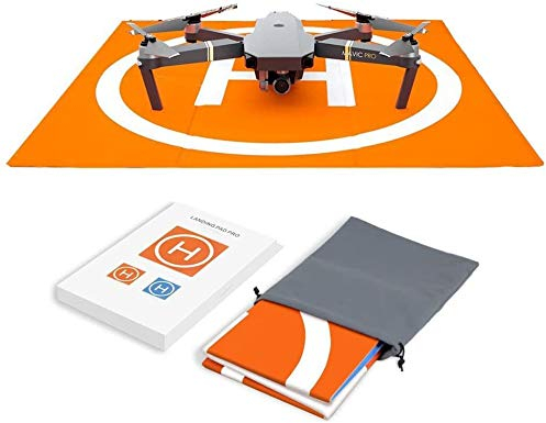 Hensych PU-Leder Wasserdicht RC Drohne Landeplattform Heliport Startrampe Landefläche für D-J-I Avata/Mini 3 Pro/Mavic 3/Mavic Air/Mini 2/Mavic Pro/Air 2/Air 2S/Spark/Phantom,mit Aufbewahrung Tasche