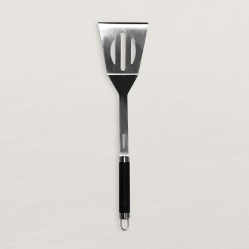 Verycook Longue spatule XL en INOX INOX épais, très résistant Manche Confortable en Caoutchouc Grande Taille : 35 cm de Longueur