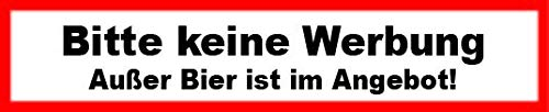 Aufkleber Bitte ...außer Bier...! Sticker Fun Lustig Briefkasten Biertrinker Love Bier 2 Stück