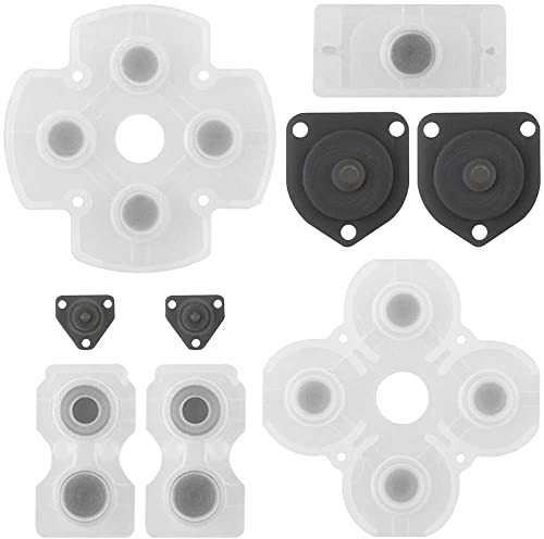 OcioDual Kit 9 Boutons Touches Silicone Rubber Conductive Pad Compatible Controller Manette PS4 JDS-001 JDS 010