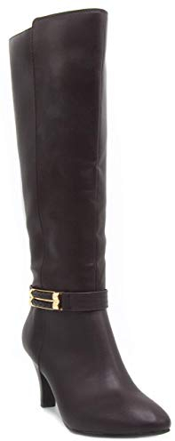 London Fog Damen-Stiefel mit Absatz, Braun, 41 EU