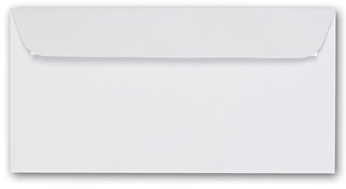 ARTOZ 1000x Briefumschläge DIN Lang Blütenweiß 100 g/m² selbstklebend - DL 224x114 mm - Kuvert ohne Fenster - Umschläge mit Haftklebung Abziehstreifen