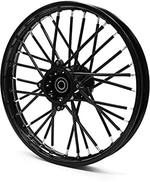 Kit Fundas de Radios Motocross MX Enduro Style Skins compatible con HUSQVARNA TE TC FE FC HONDA CR CRF KAWASAKI KX KXF SX SXF EXC EXCF RM RMZ YAMAHA YZ YZF - Negro