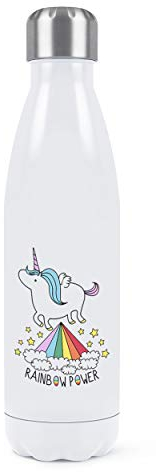 Unicornio Arc-en-Ciel Potencia Doble pared Botella