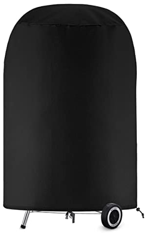 SanGlory Housse Barbecue Rond Housse de Barbecue Extérieur, 420D Oxford Imperméable Bache Barbecue, Bâche de Protection pour Barbecue Ronde Grill, Anti -UV, Noir - 71x68cm
