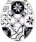 BM 4116 Copriwater Sedile Tavoletta WC Universale Coperchio Toilet Seat Bagno in Legno MDF Grigio Nero Decorato Motivo Geometrico Sfondo Bianco, Misura Standard Fissaggio dal Basso Cerniere in Acciaio