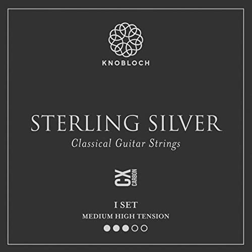 KNOBLOCH STRINGS - Cuerdas de Guitarra Española | 400SSC Sterling Silver & CX Carbon | Tensión Media-Alta 34.0 | Graves Cálidos & Agudos Brillantes | Juego de cuerdas para Flamenca y Clásica