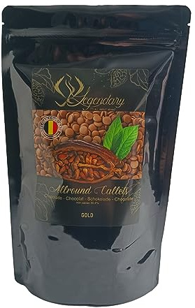 Legendary - CALLETS WEIß mit Karamel - Original belgische Schoko Drops, für Schokoladen-Fondue und Schoko-Brunnen, Ganache , Glasur, zum Trinken usw. (Gold, 1 kg)