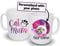 Spoilt Rotten Pets Pink Watersplash Design Cat Mum Personalised Photo Mug with Any Name Pet Lovers Custom Name Mug, Mummy, Mom,