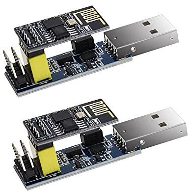 EMSea ESP8266 ESP-01 ESP01S Serielles Wireless Transceiver WiFi Modul Board & USB CH340C Chip Converter Adapter Kit x2