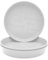 Plastard 3er-Set Blumentopf-Untersetzer Rund aus Plastik 24 cm Durchmesser, Untertopf für Innen- und Außenbereiche, aus witterungsbeständigen Material, Farbe Weiß