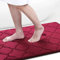 Homaxy Memory Foam Badezimmerteppich rutschfest Badematte Weich Badteppich Saugfähige Badvorleger Waschbar Pflegeleichte Duschvorleger - 60 x 90 cm, Weinrot