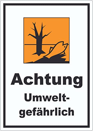 Aufkleber Gefahrensymbol Umweltgefährlich A6 (105x148mm)