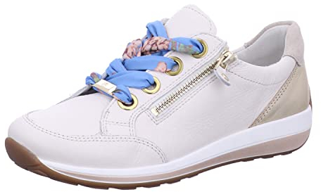 ara Damen Osaka Sneaker, Cream,Shell,Platin, 42 EU Weit