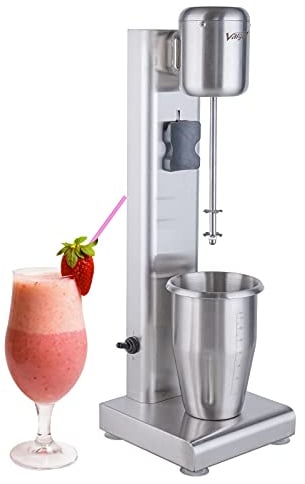Valgus Edelstahl-Milchshaker-Maschine 1L geräuscharmer Stand-Getränkemixer-Mixer für Eiscreme, Fruchtsaft, Tiki- und Kakaogetränke