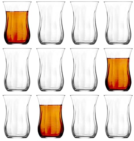 LAV 12x Klasik 115ml Glass Turc Tasses à Thé - Café Latte Cappuccino Espresso Boire Chaud Tasses sans Poignée Verres - by