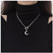 Dervivea Collana Girocollo Luna Boho Collana Ciondolo Mezzaluna Argento Collana Mezzaluna Chiusura Alamaro Collana Gioielli Per Donne E Ragazze