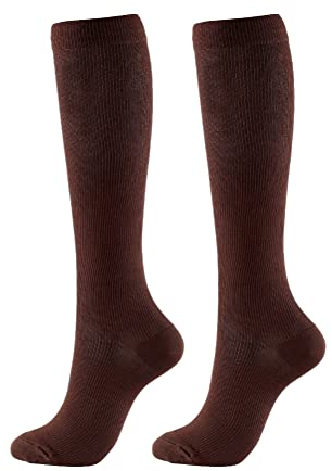 Hotfiary Kompressionsstrümpfe für Damen und Herren Kniehohe Strümpfe Wadensocke zur Unterstützung Laufen Athletische Reise Geschlossene Zehe Kompressionssocken