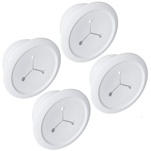 ECHOGEAR TV & Desk Cable Management - 2.25 Mini Cord Hider Conceals 3 Low Voltage Cables Behind Wall - Perfect for Speakers, Mounted TVs, Desks & More - White 4-Pack