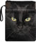 Biyejit Schwarze Katze Buchhülle mit Reißverschluss, waschbar, Büchertasche mit Tasche, Büchertasche, Taschenbuch, Bucheinband für Teenager, Erwachsene, Buchliebhaber, Geschenk