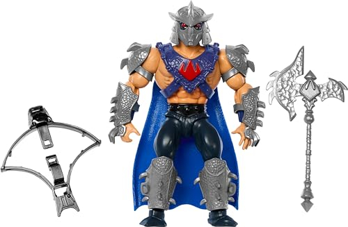 Masters of the Universe Turtles of Grayskull Shredder Actionfigur-Spielzeug, 16 Bewegungspunkte, TMNT- und MOTU-Crossover-Schurke, HTH10