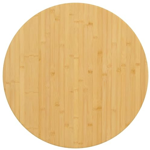 Homgoday Bambus Tischplatte 90 cm - Vielseitig für Heim und Gewerbe | Lackiert | Einzigartige Maserung Model352677